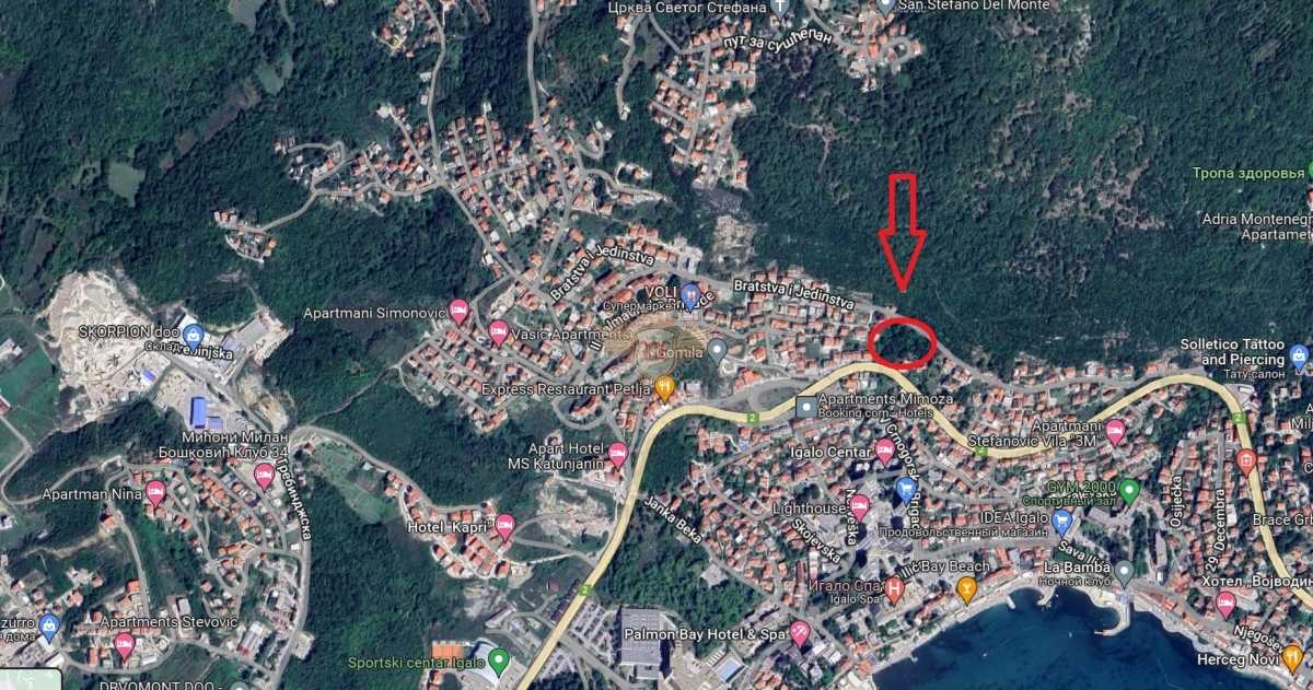 Земля в Херцег-Нови, Черногория, 1 550 м² - фото 1