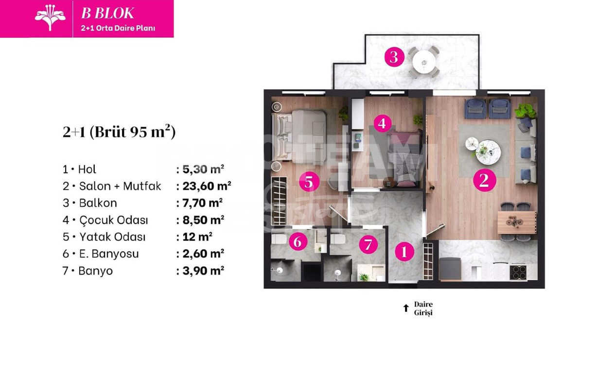 Квартира в Анталии, Турция, 72 м² - фото 16
