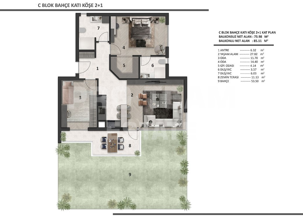 Квартира в Анталии, Турция, 85 м² - фото 17