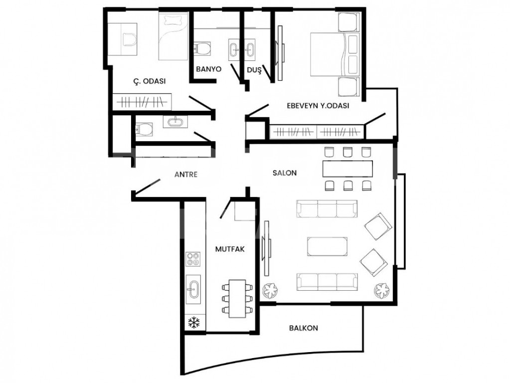 Квартира в Анталии, Турция, 90 м² - фото 18