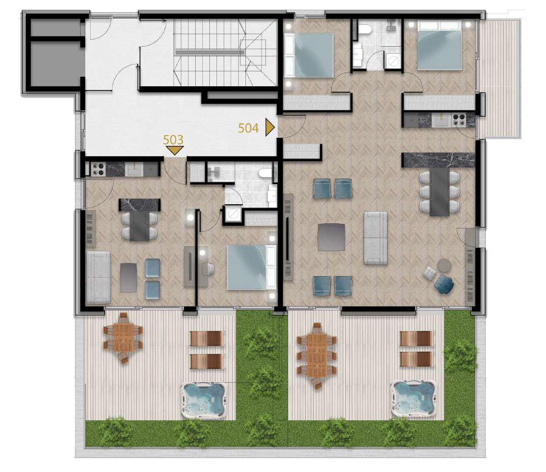Апартаменты в Тивате, Черногория, 142 м² - фото 8