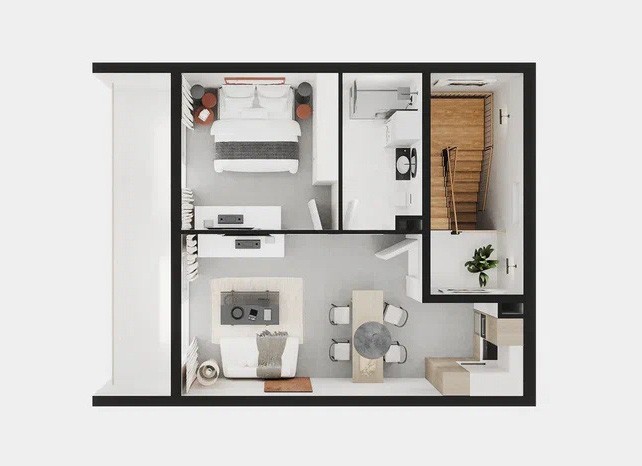 Апартаменты в Тивате, Черногория, 56.84 м² - фото 8