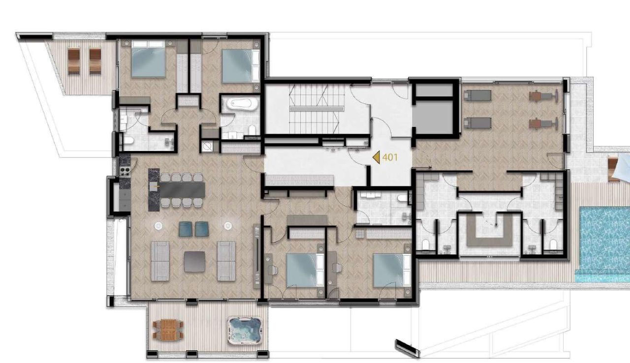 Апартаменты в Тивате, Черногория, 142 м² - фото 11