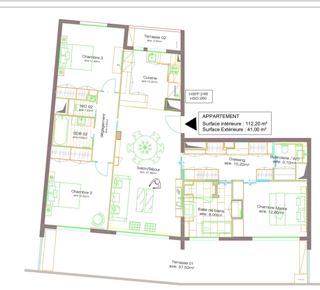 Апартаменты в Кап-д'Ай, Франция, 112 м² - фото 11
