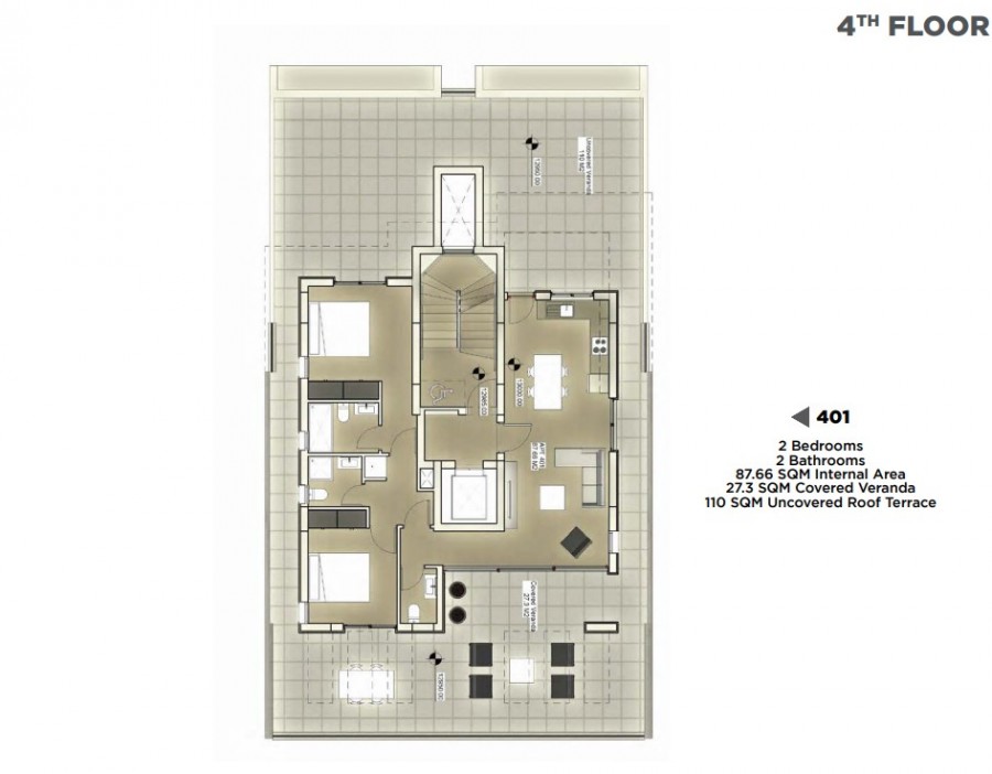 Пентхаус в Ларнаке, Кипр, 115 м² - фото 5