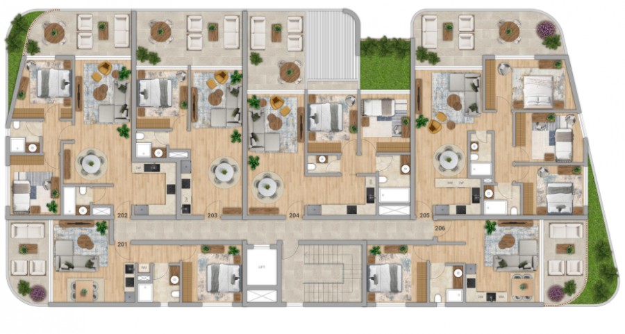 Апартаменты в Лимасоле, Кипр, 74 м² - фото 9