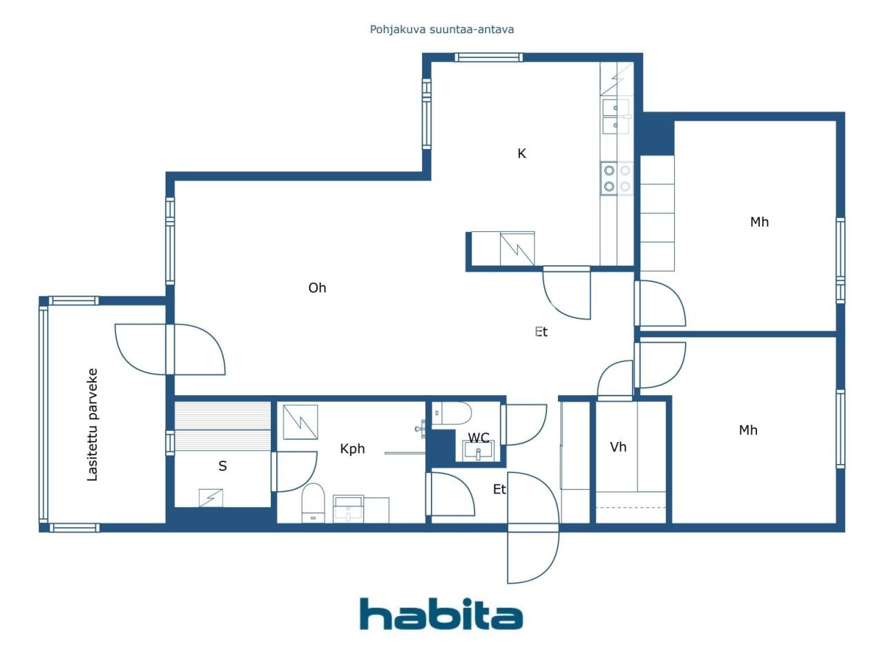 Апартаменты в Хельсинки, Финляндия, 81 м² - фото 2