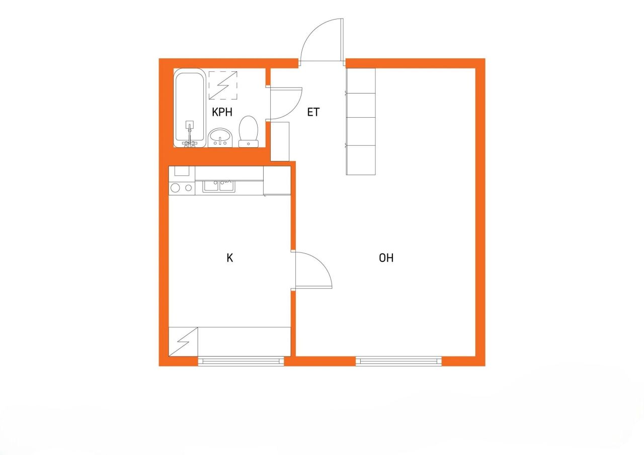 Квартира в Коуволе, Финляндия, 38 м² - фото 2