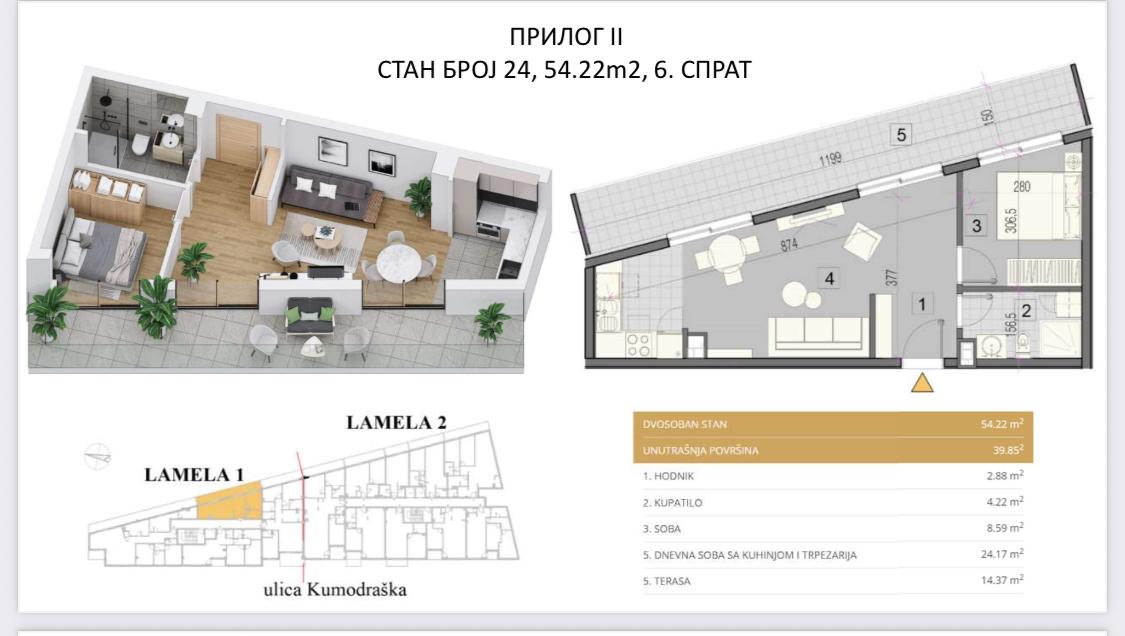 Квартира в Белграде, Сербия, 54.22 м² - фото 1
