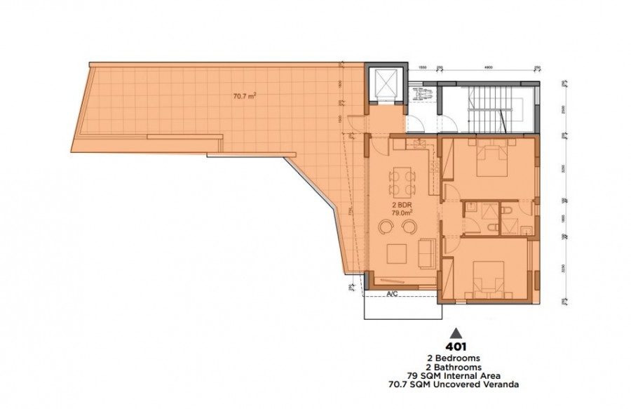 Апартаменты в Ларнаке, Кипр, 79 м² - фото 5