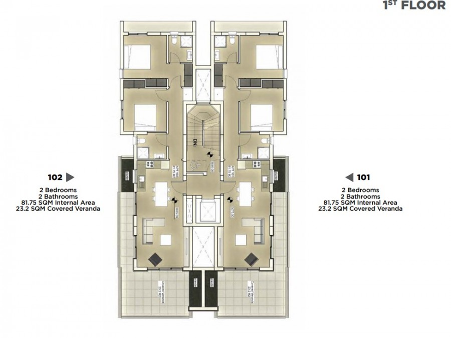 Апартаменты в Ларнаке, Кипр, 104 м² - фото 5