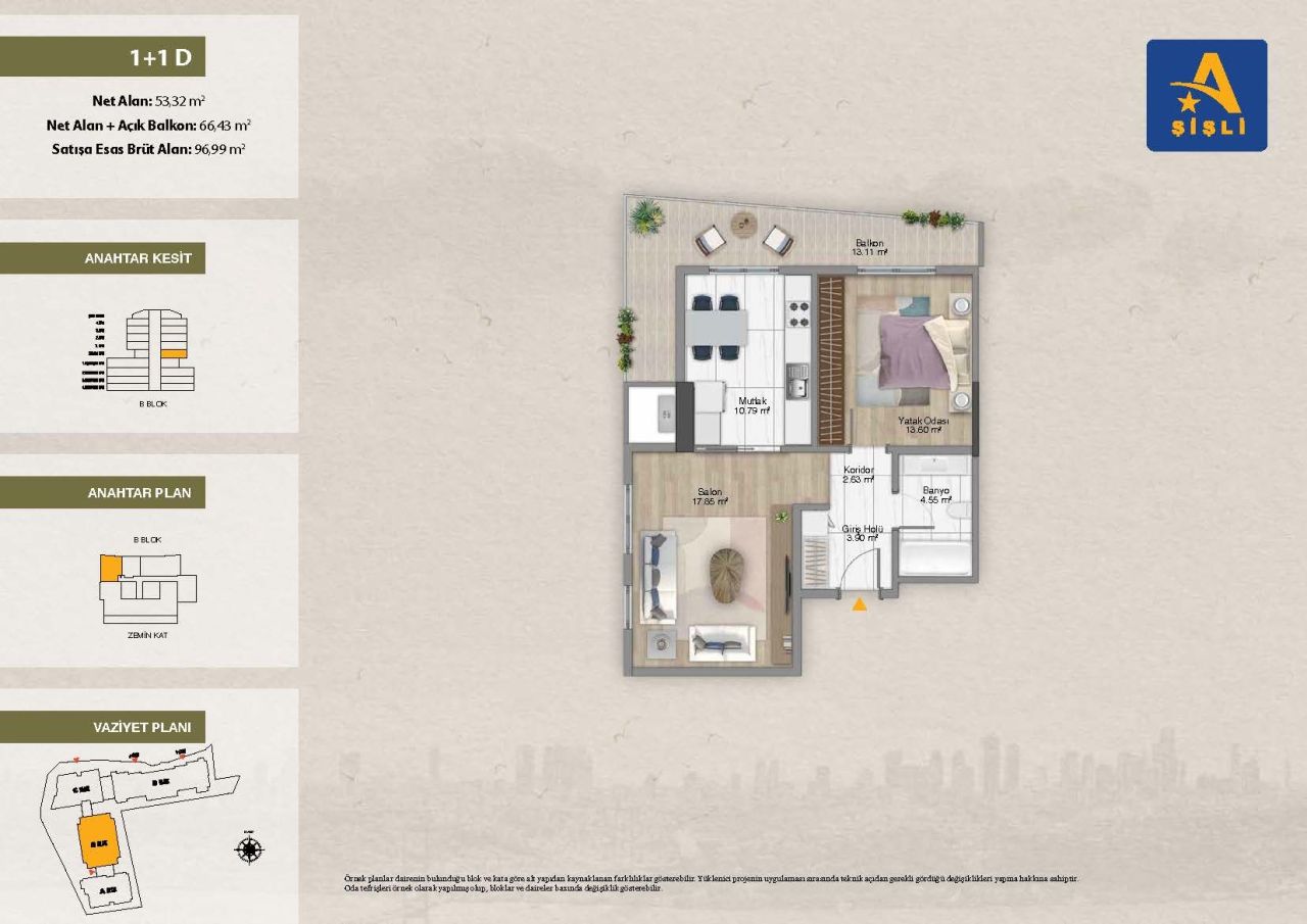 Апартаменты в Стамбуле, Турция, 50 м² - фото 8