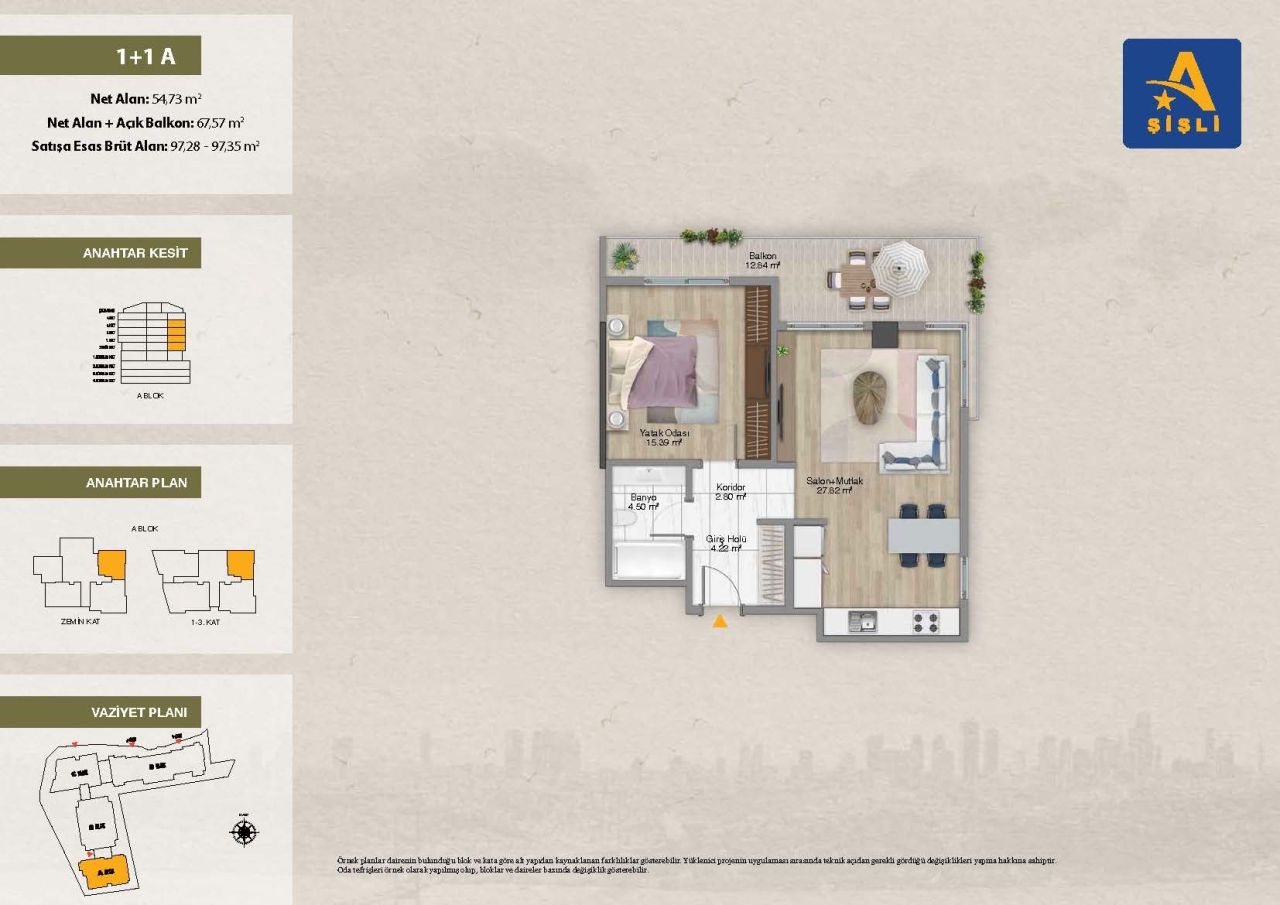 Апартаменты в Стамбуле, Турция, 50 м² - фото 3