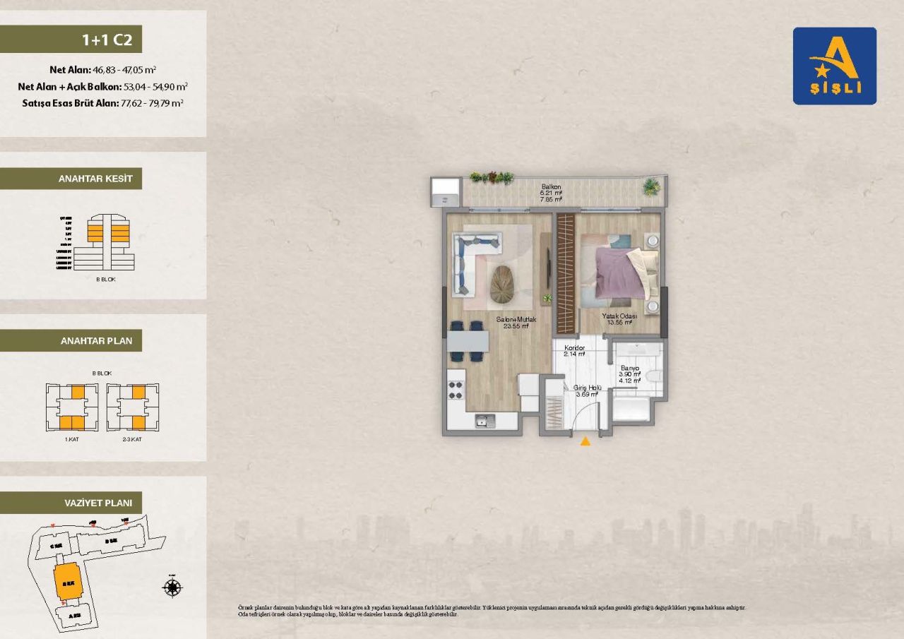 Апартаменты в Стамбуле, Турция, 50 м² - фото 7