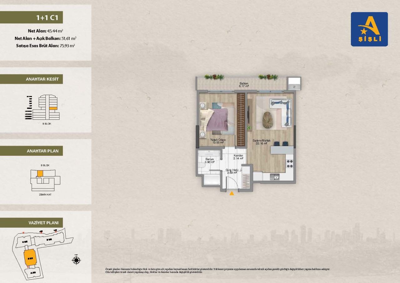 Апартаменты в Стамбуле, Турция, 50 м² - фото 6