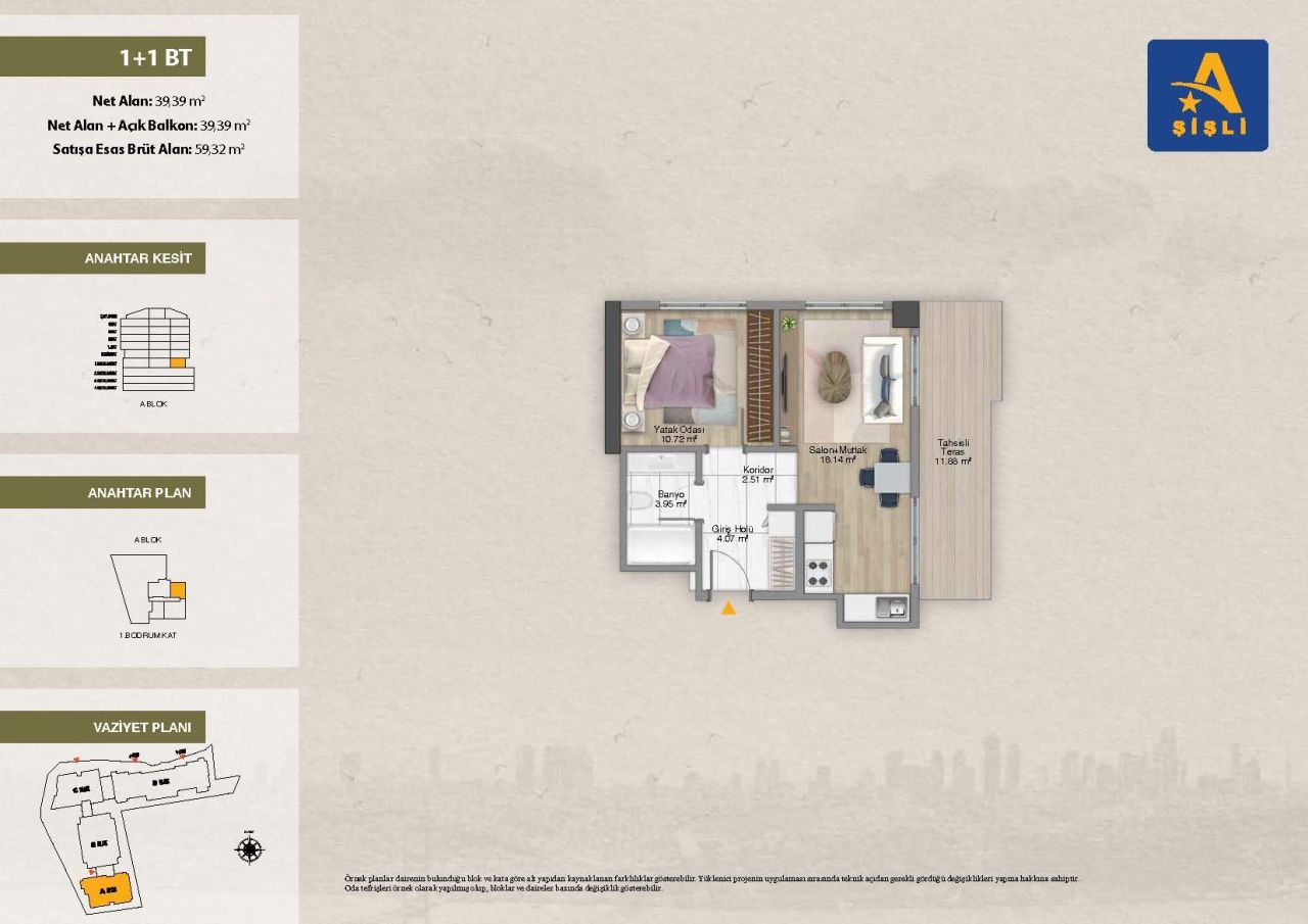 Апартаменты в Стамбуле, Турция, 50 м² - фото 4