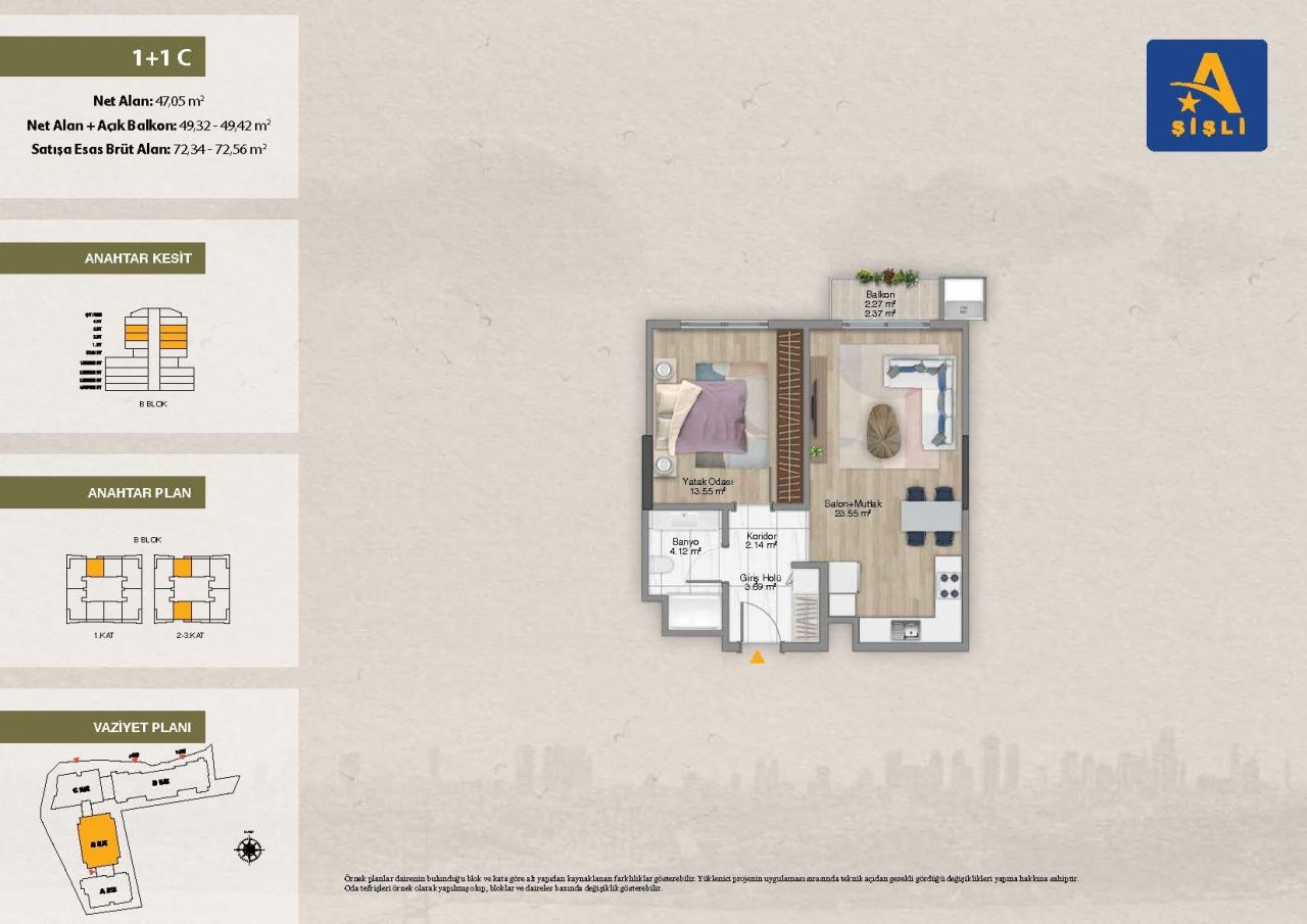 Апартаменты в Стамбуле, Турция, 50 м² - фото 5