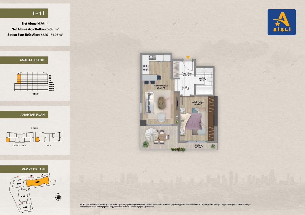 Апартаменты в Стамбуле, Турция, 50 м² - фото 13