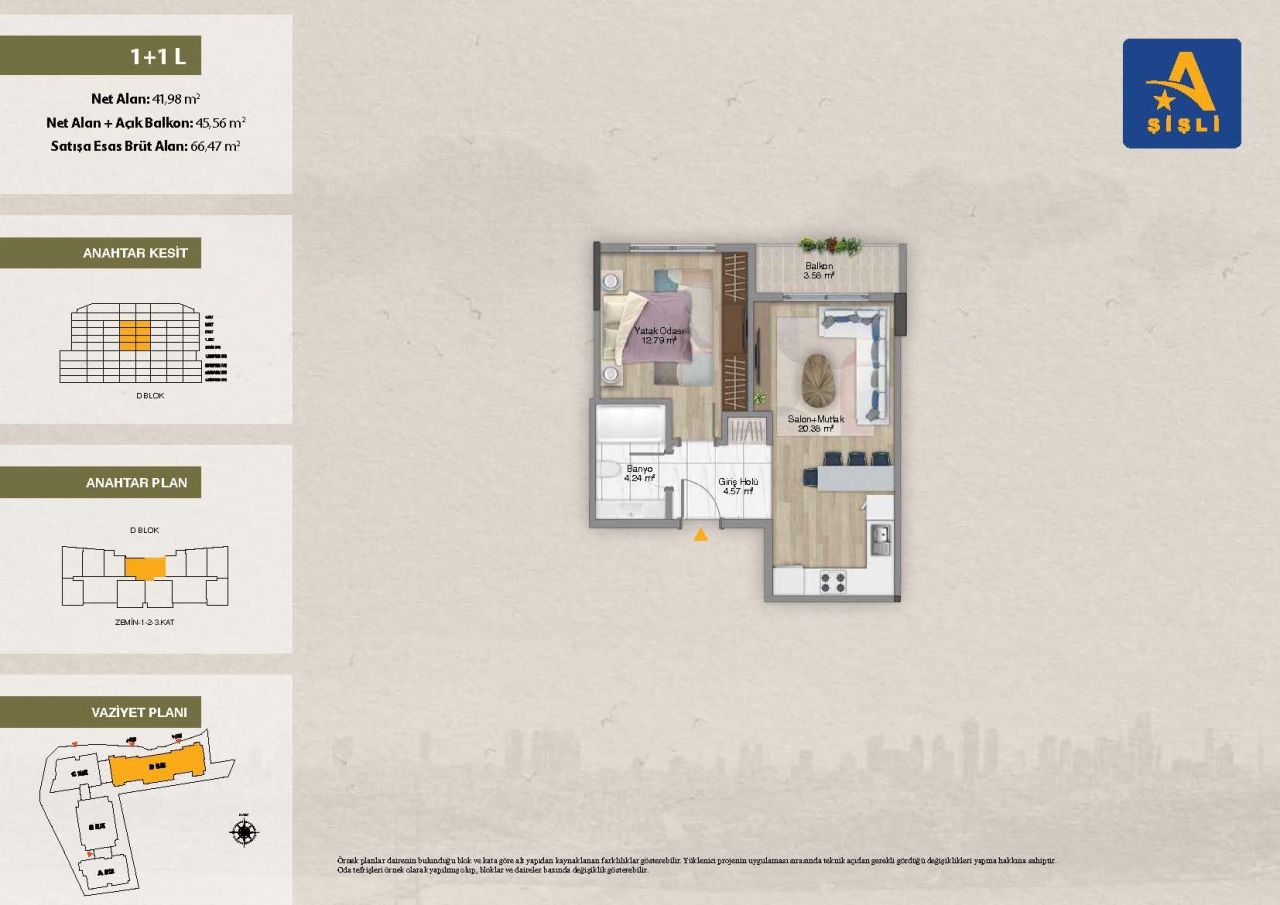 Апартаменты в Стамбуле, Турция, 50 м² - фото 17