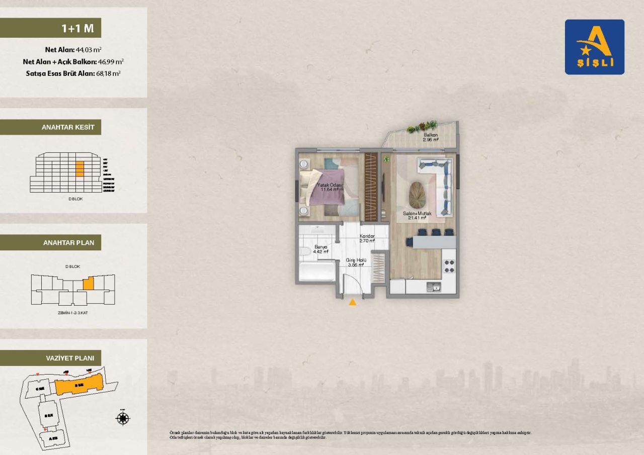 Апартаменты в Стамбуле, Турция, 50 м² - фото 18