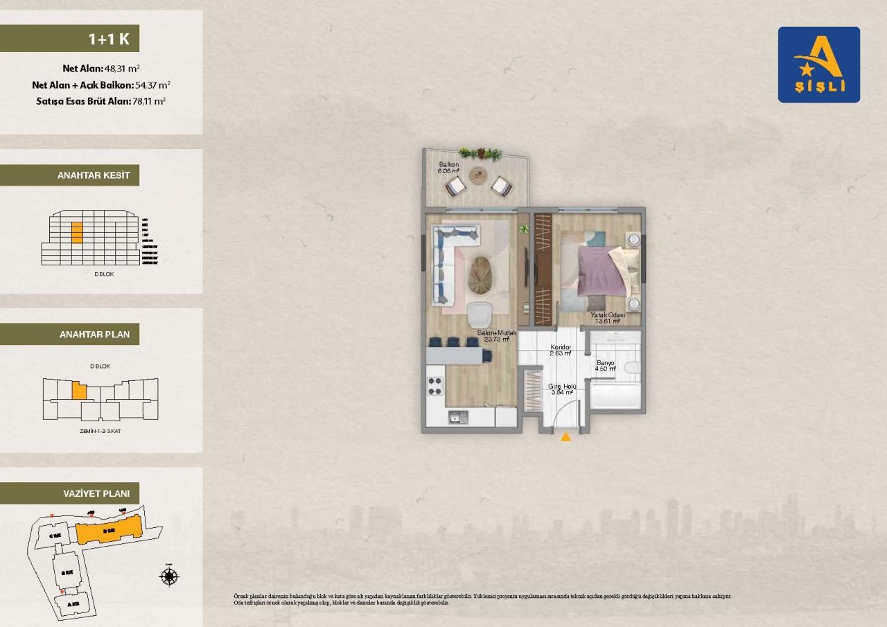 Апартаменты в Стамбуле, Турция, 50 м² - фото 15