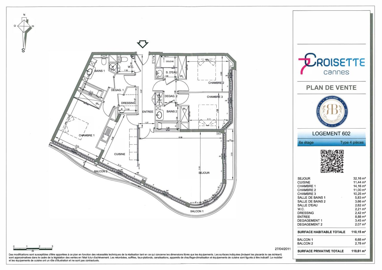Квартира в Каннах, Франция, 111 м² - фото 17