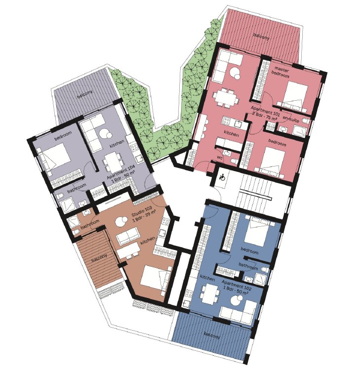 Студия в Лимасоле, Кипр, 48 м² - фото 14