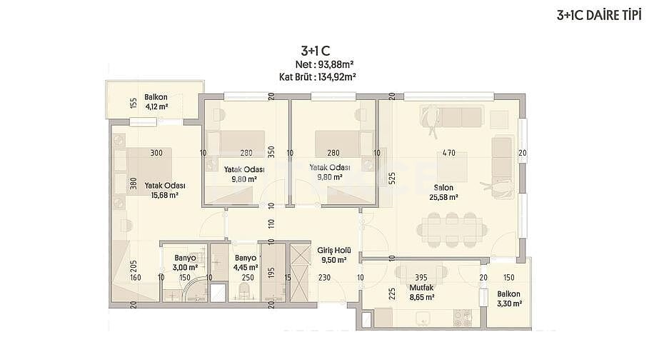 Апартаменты в Стамбуле, Турция, 90 м² - фото 16