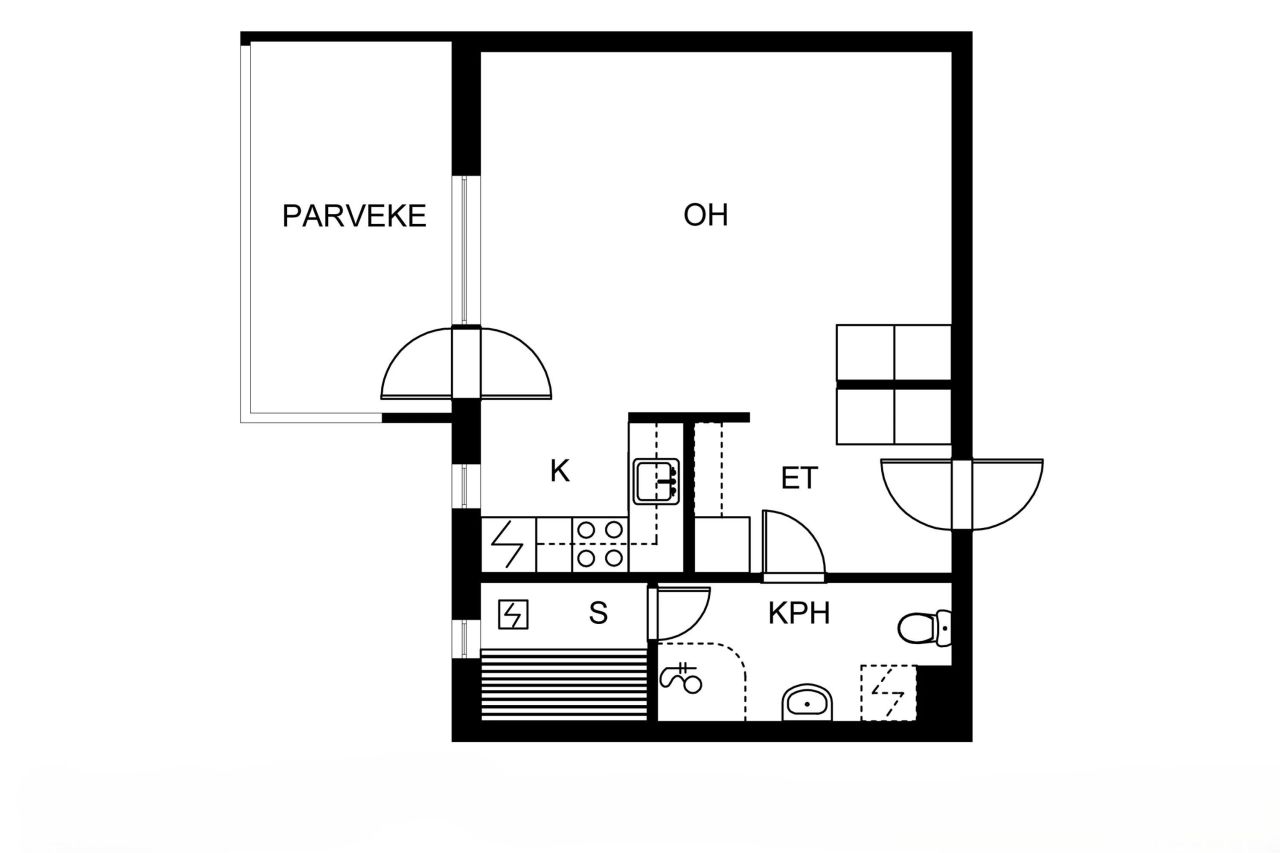 Квартира в Хельсинки, Финляндия, 32 м² - фото 2
