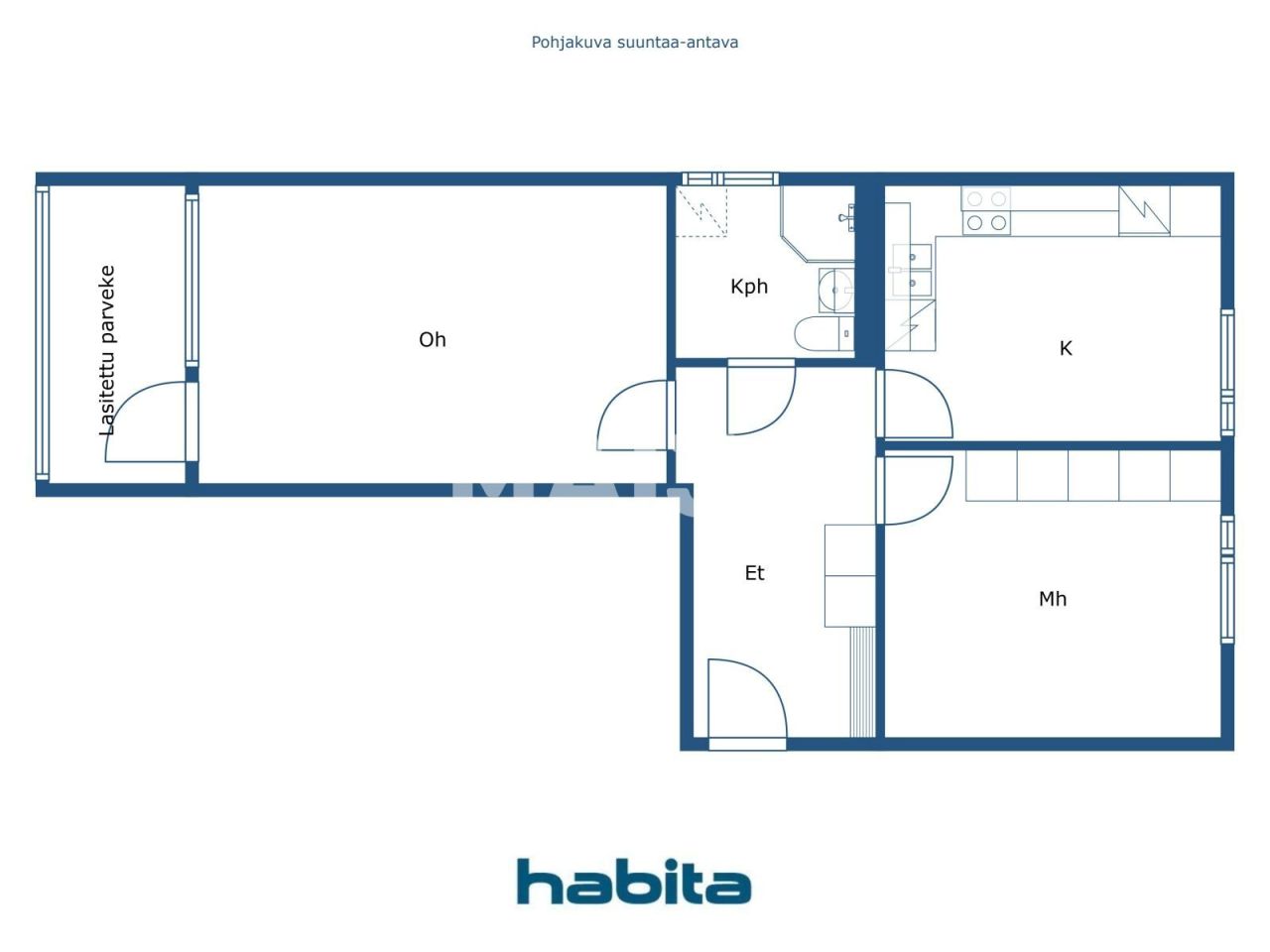 Апартаменты в Хельсинки, Финляндия, 62 м² - фото 2