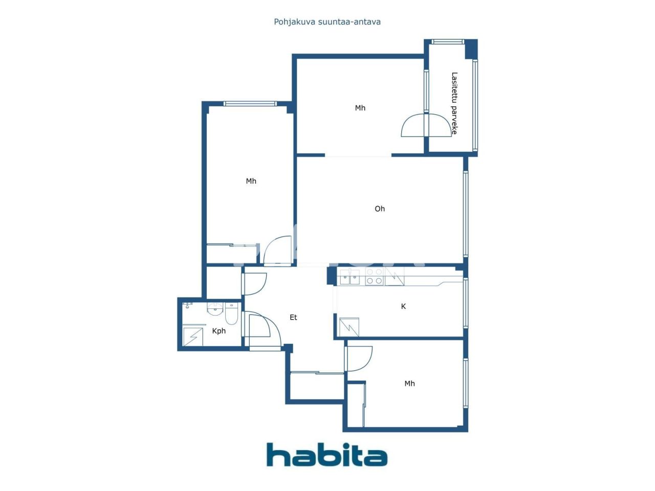 Апартаменты в Хельсинки, Финляндия, 80.5 м² - фото 2