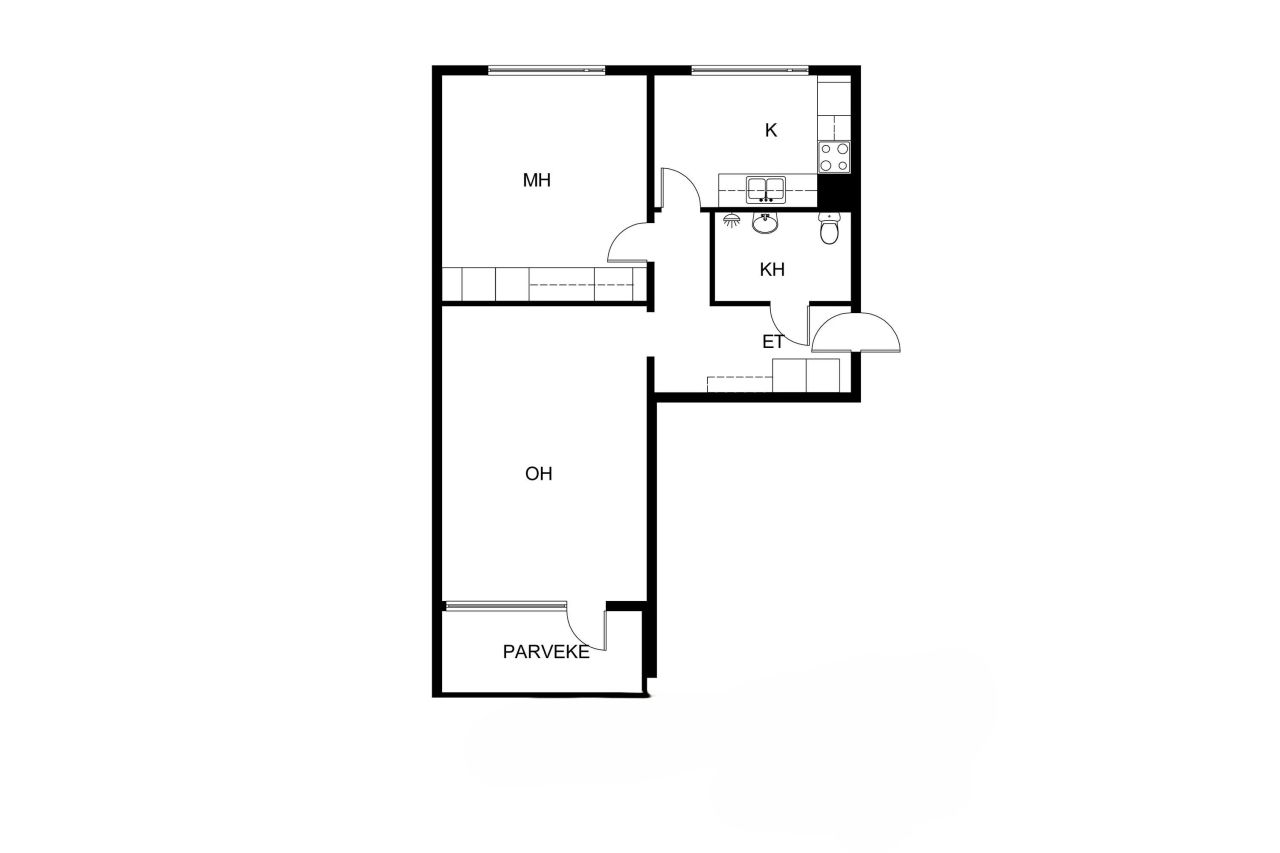 Квартира в Хельсинки, Финляндия, 55 м² - фото 2