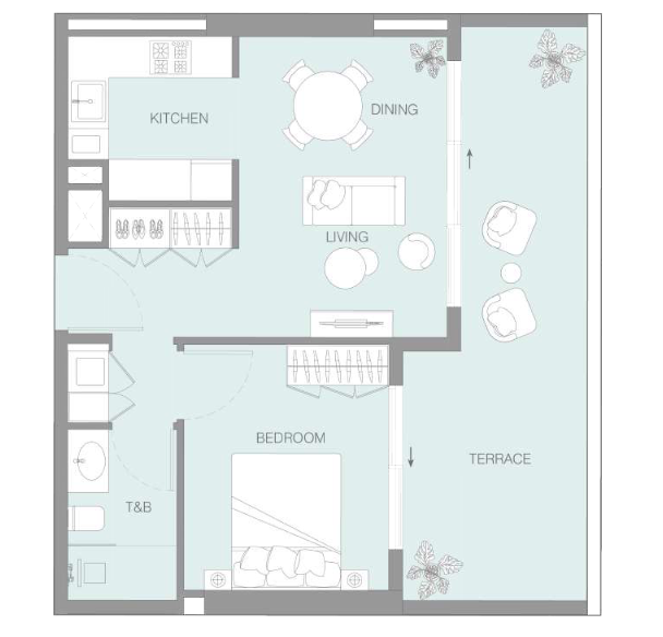 Квартира в Дубае, ОАЭ, 55 м² - фото 7