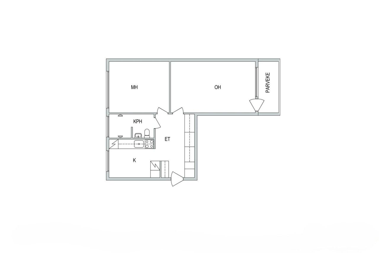 Квартира в Хельсинки, Финляндия, 60 м² - фото 2