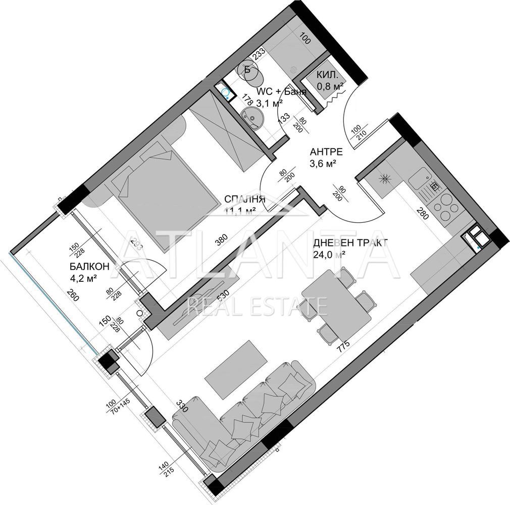 Апартаменты в Варне, Болгария, 62 м² - фото 1