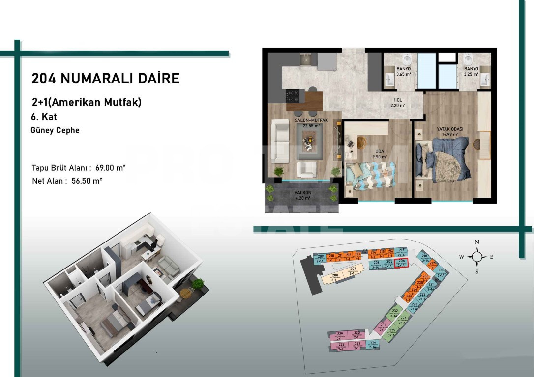 Квартира в Анталии, Турция, 42 м² - фото 9