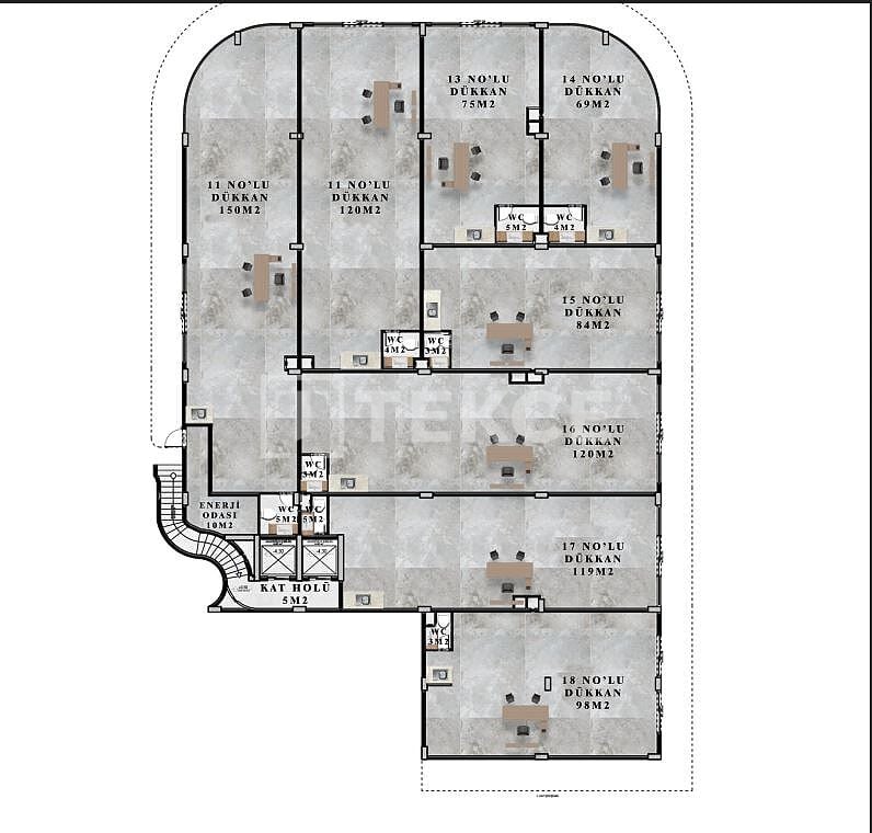 Офис в Алании, Турция, 102 м² - фото 13
