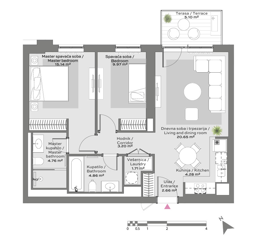 Квартира в Белграде, Сербия, 73 м² - фото 4