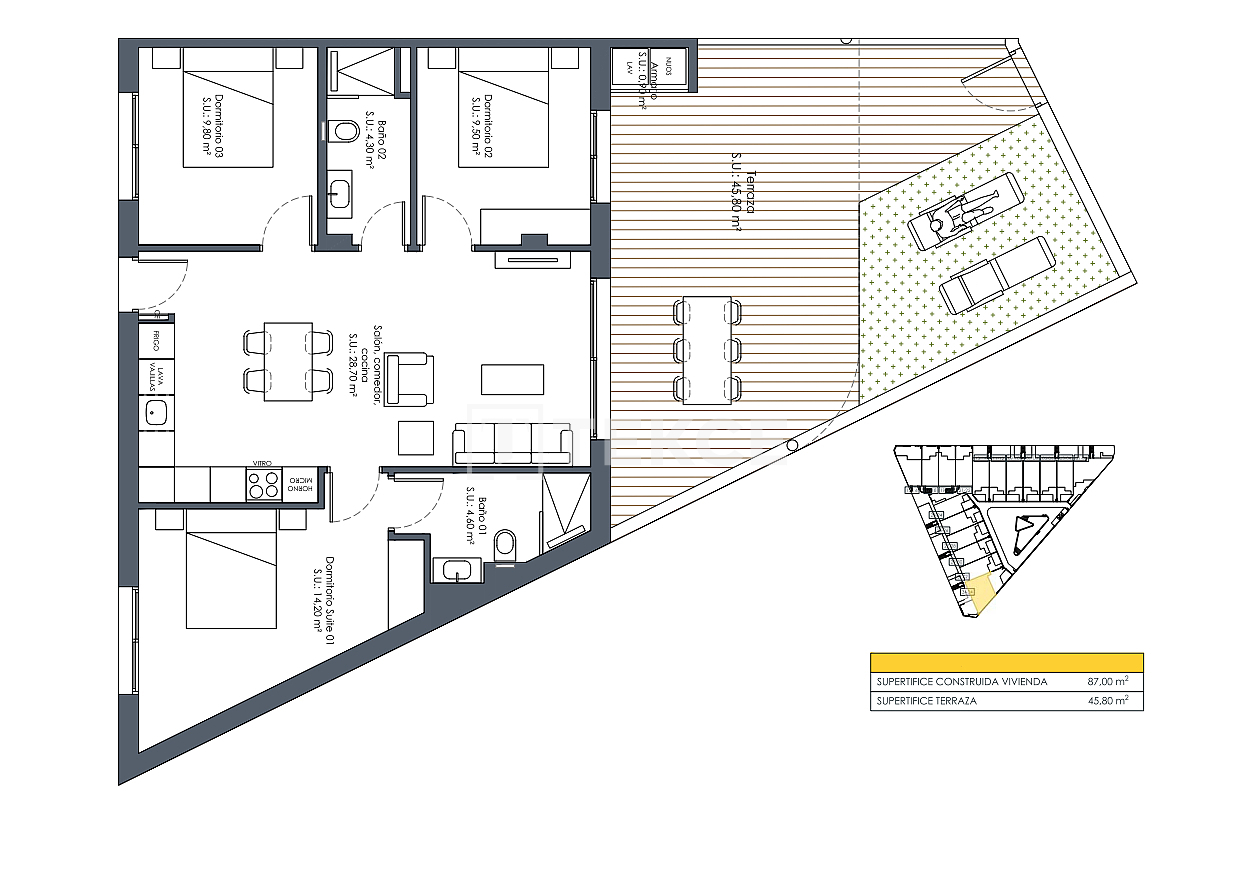 Апартаменты в Сан-Фульхенсио, Испания, 132 м² - фото 15
