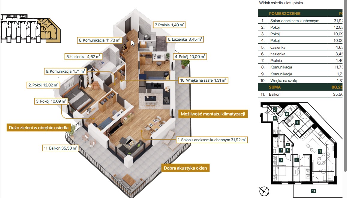 Квартира в Варшаве, Польша, 46.03 м² - фото 7
