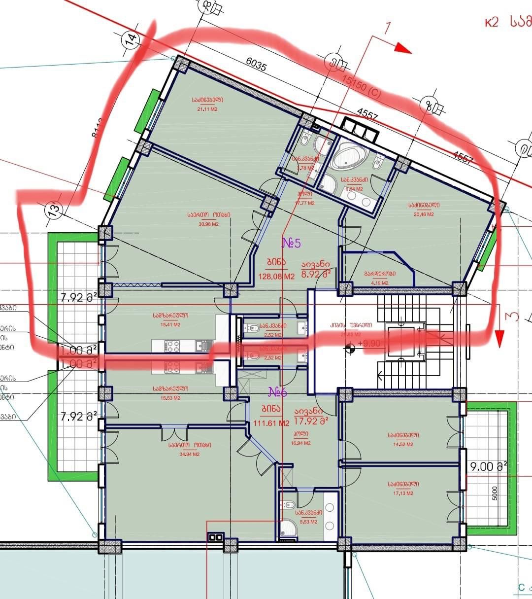 Квартира в Тбилиси, Грузия, 137 м² - фото 3