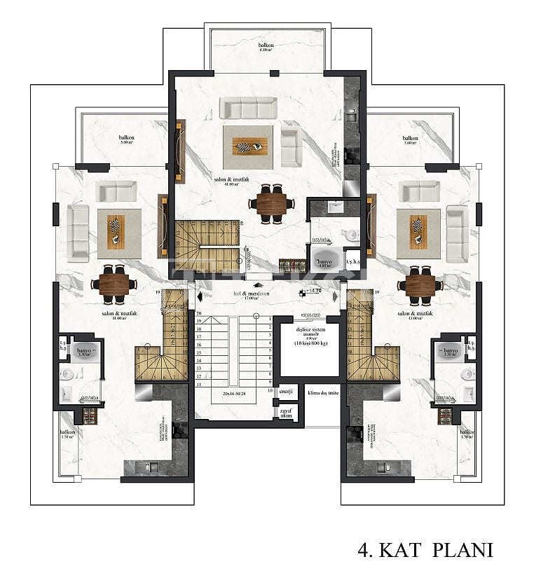 Пентхаус в Алании, Турция, 121 м² - фото 13
