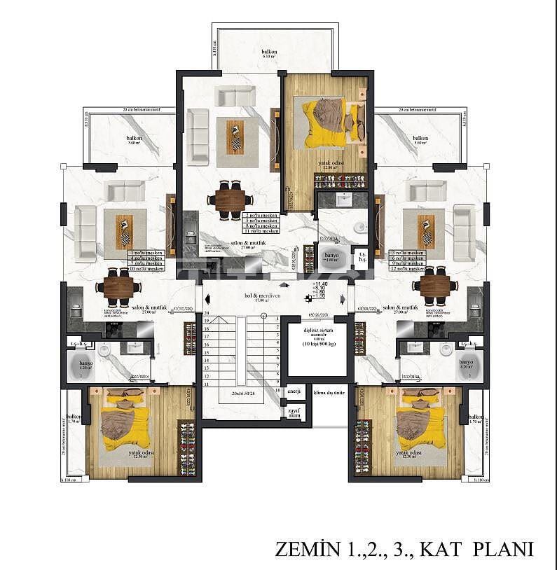 Пентхаус в Алании, Турция, 121 м² - фото 15