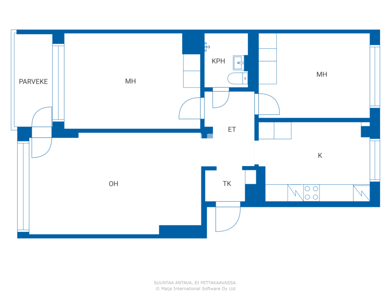 Апартаменты в Лахти, Финляндия, 65.4 м² - фото 2