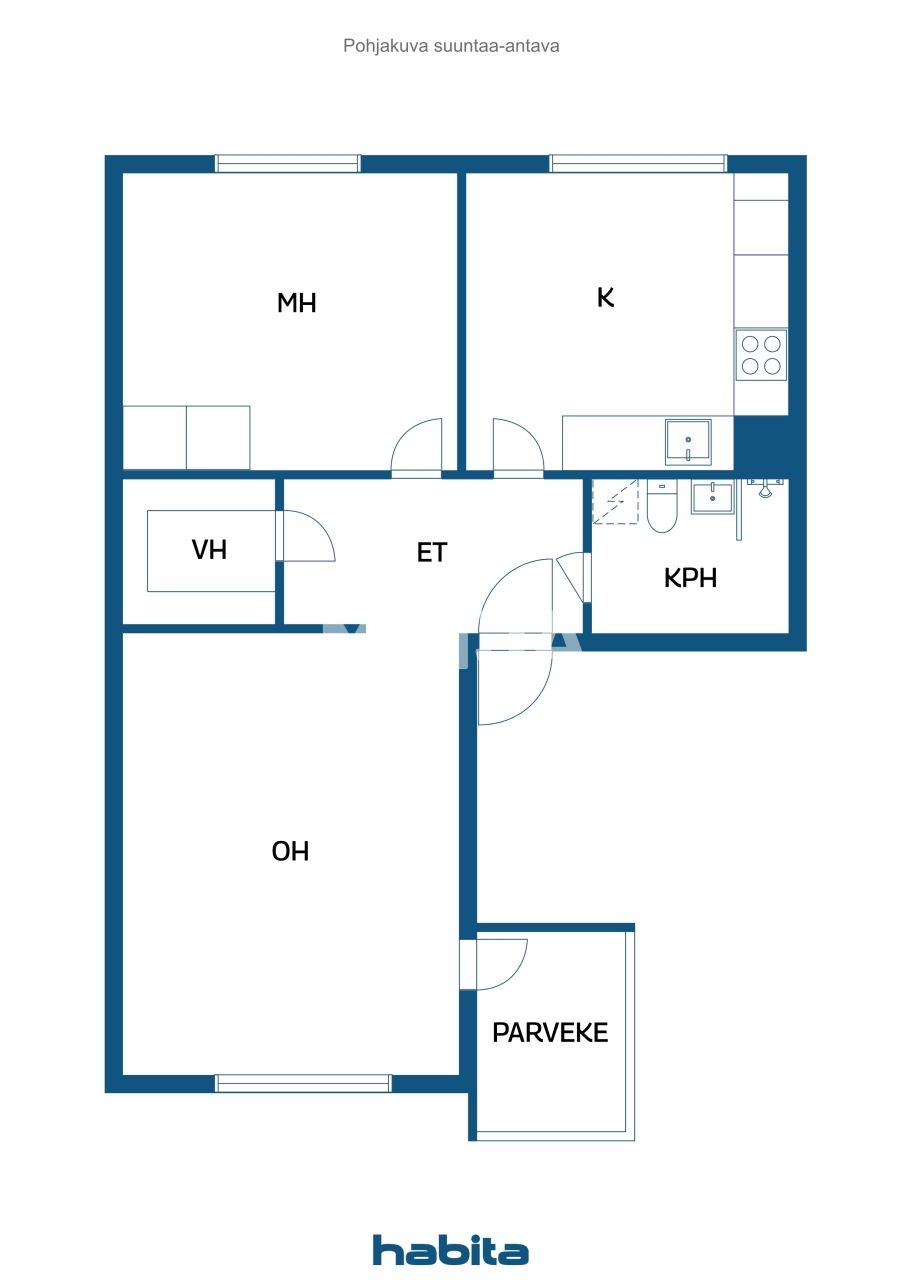 Апартаменты в Лахти, Финляндия, 57.5 м² - фото 2