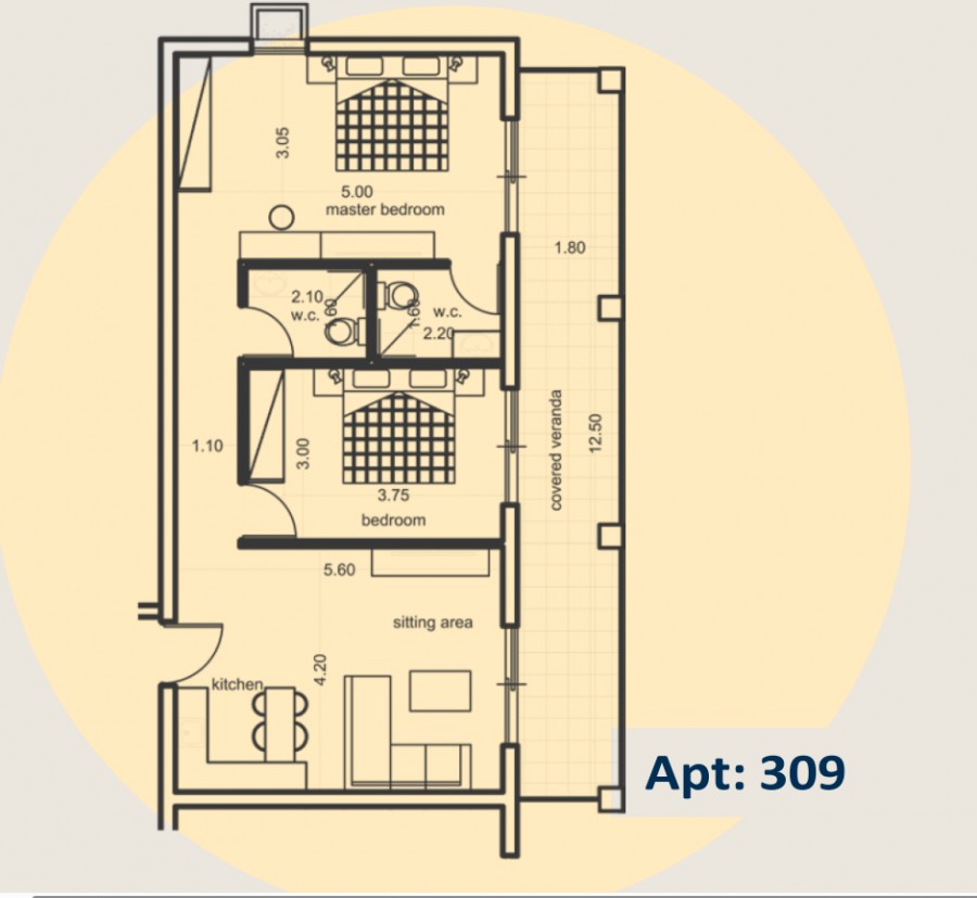 Апартаменты в Лимасоле, Кипр, 103 м² - фото 7
