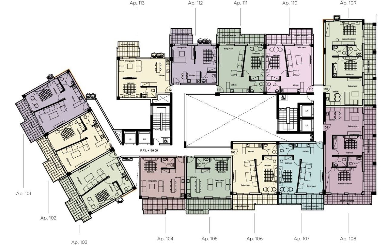 Апартаменты в Лимасоле, Кипр, 67 м² - фото 12