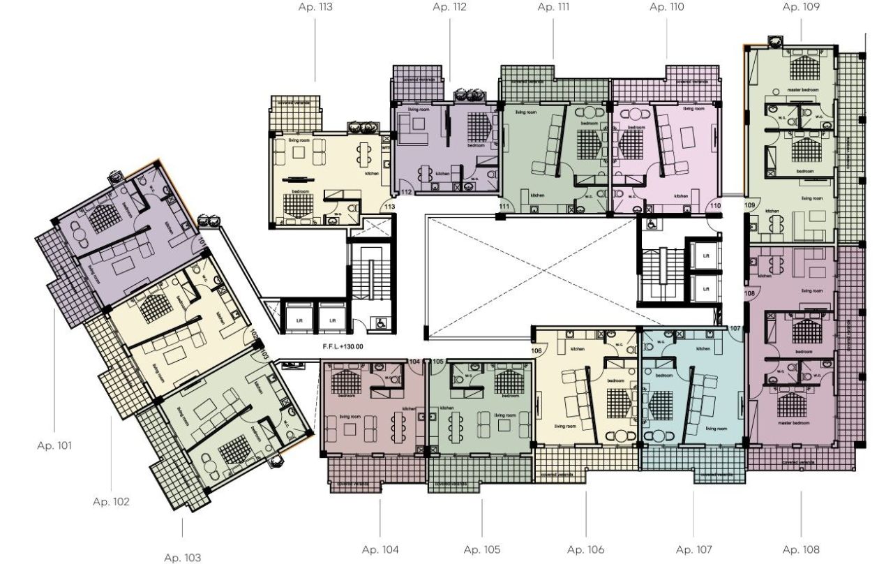 Апартаменты в Лимасоле, Кипр, 103 м² - фото 12