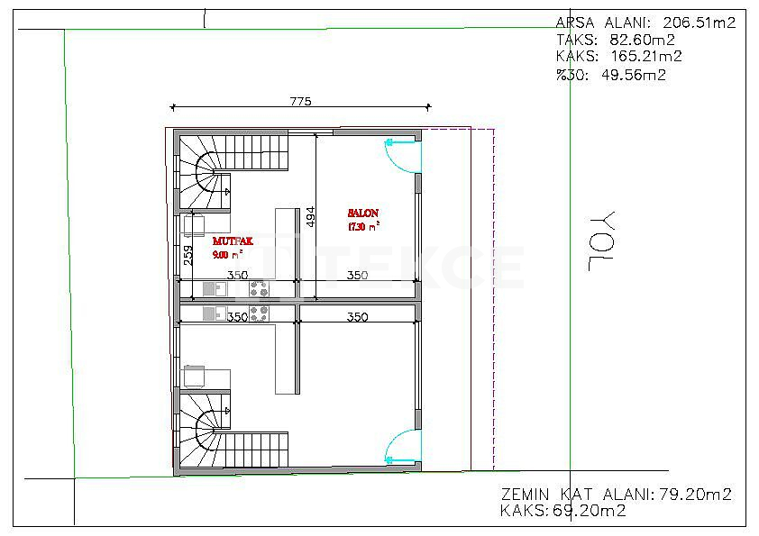 Вилла Урла, Турция, 95 м² - фото 6