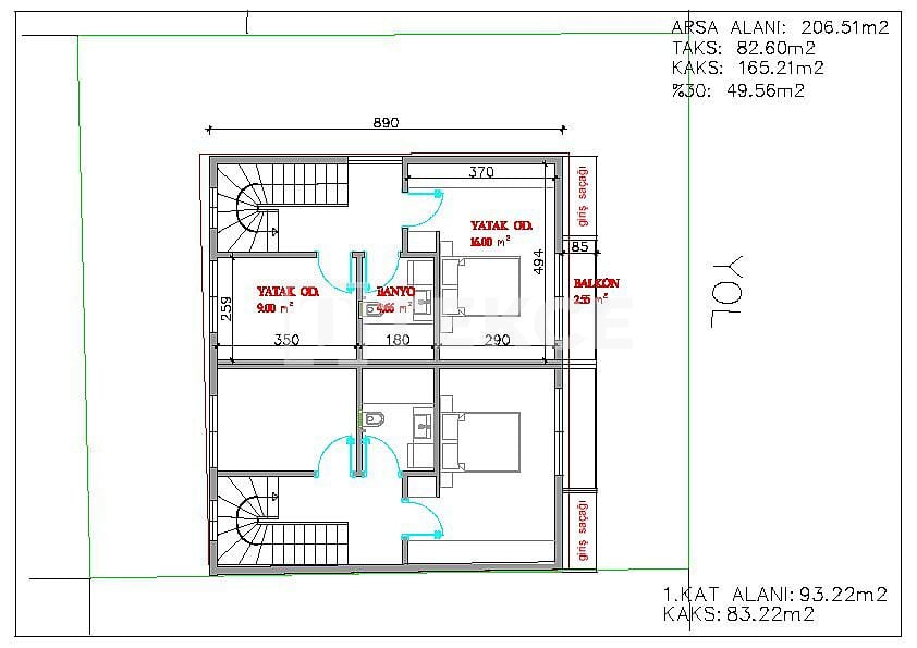 Вилла Урла, Турция, 95 м² - фото 7
